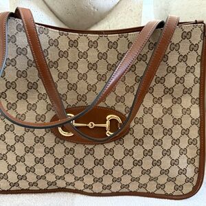 Gucci Beige and Brown GG Canvas Tote